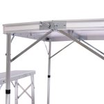 Комплект туристичний стіл + 2 лавки складні меблі Сірий Lugi JY-9060G - Зображення 14