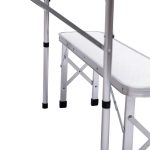 Комплект туристичний стіл + 2 лавки складні меблі Білий Lugi JY-9060W - Зображення 5