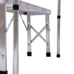 Комплект туристичний стіл + 2 лавки складні меблі Білий Lugi JY-9060W - Зображення 8