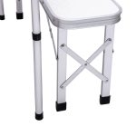 Комплект туристичний стіл + 2 лавки складні меблі Білий Lugi JY-9060W - Зображення 9