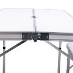 Комплект туристичний стіл + 2 лавки складні меблі Білий Lugi JY-9060W - Зображення 10