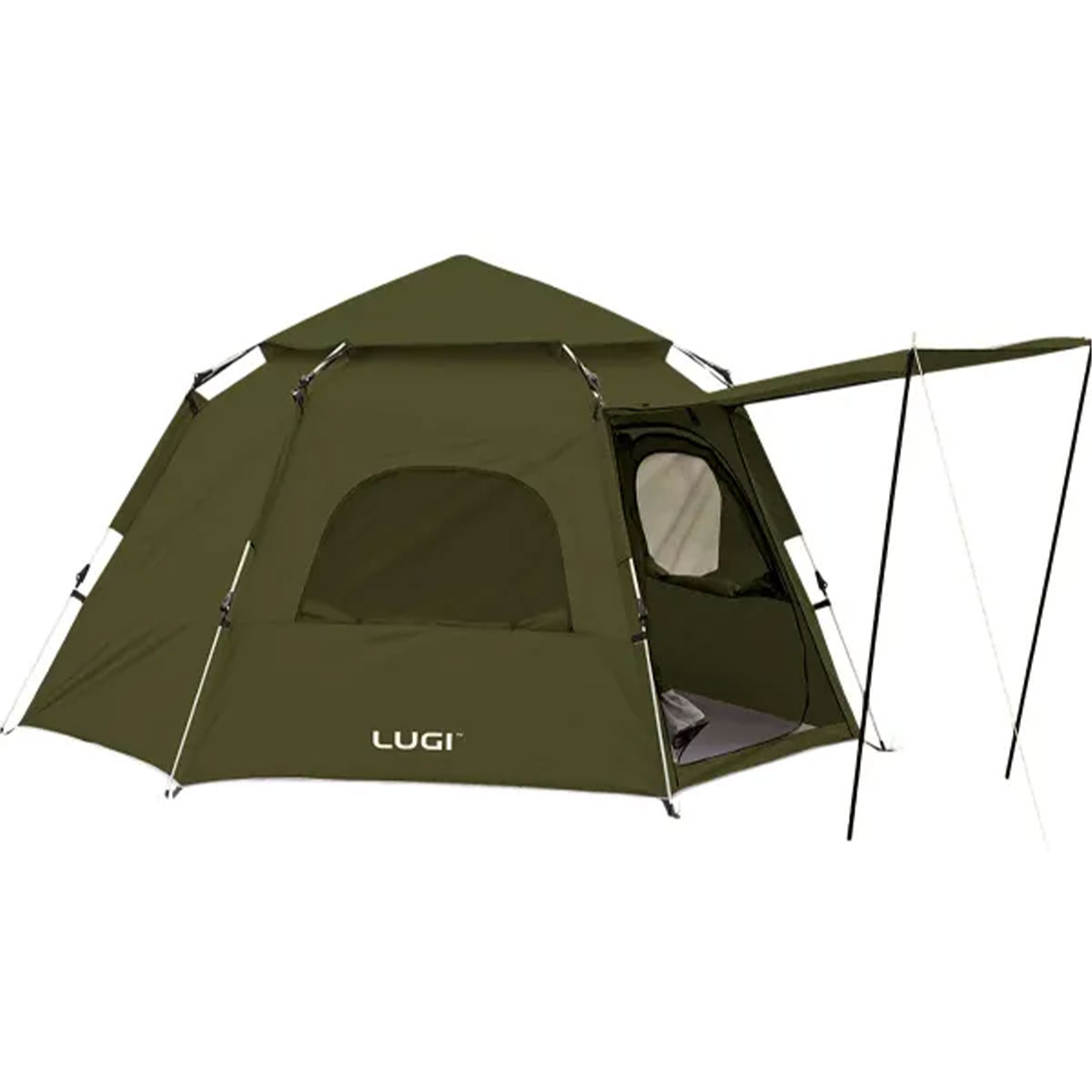 LU-020-1 Намет автоматичний 3 місний 240×210×130 (см) кемпінговий з тентом туристичний палатка Camping Lugi LU-020 - Зображення 1