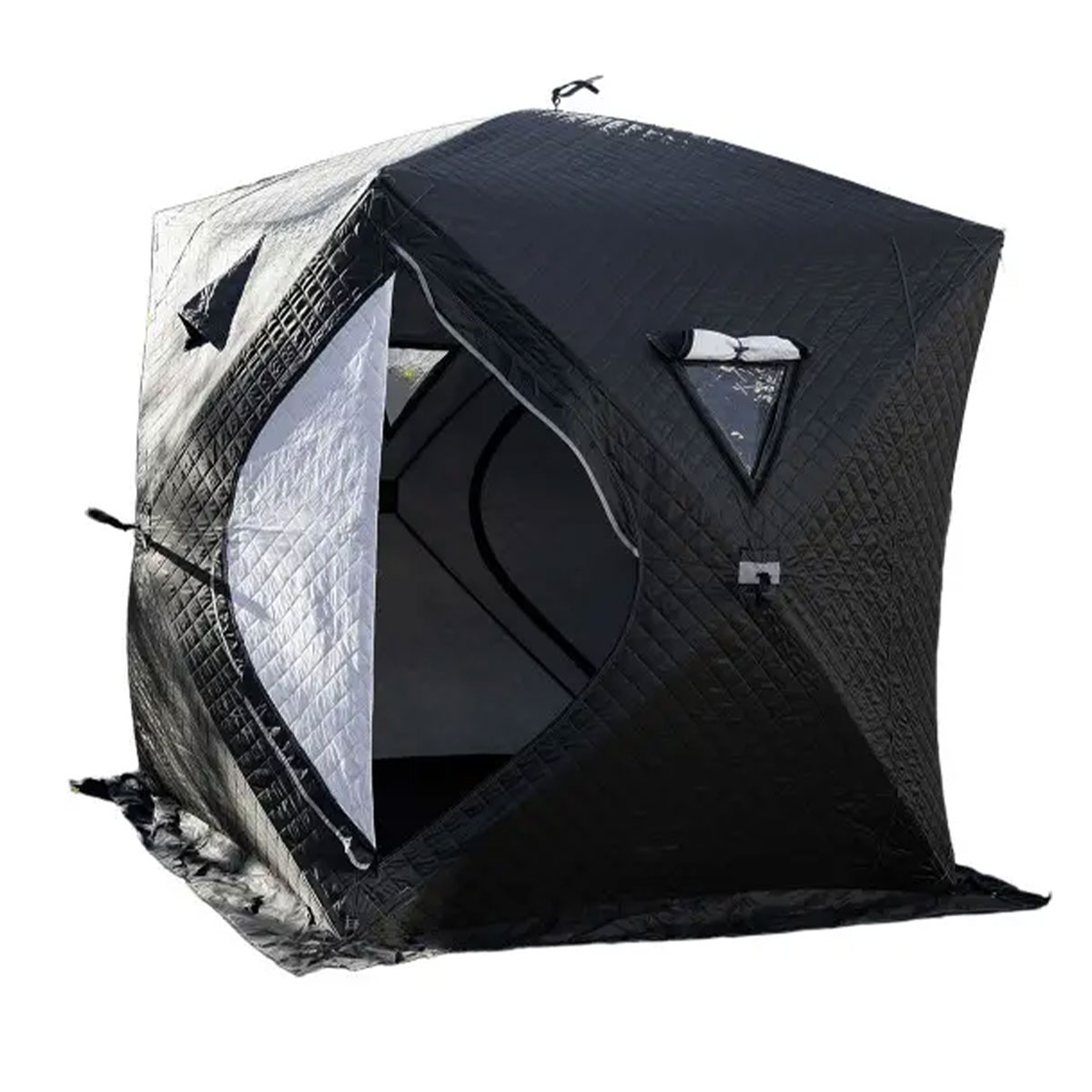 LU-BD18B-1-1 Намет зимовий утеплений "куб" 210х210х210 для рибалки туризму кемпінгу та подорожей Чорний LU-BD18B - Зображення 1