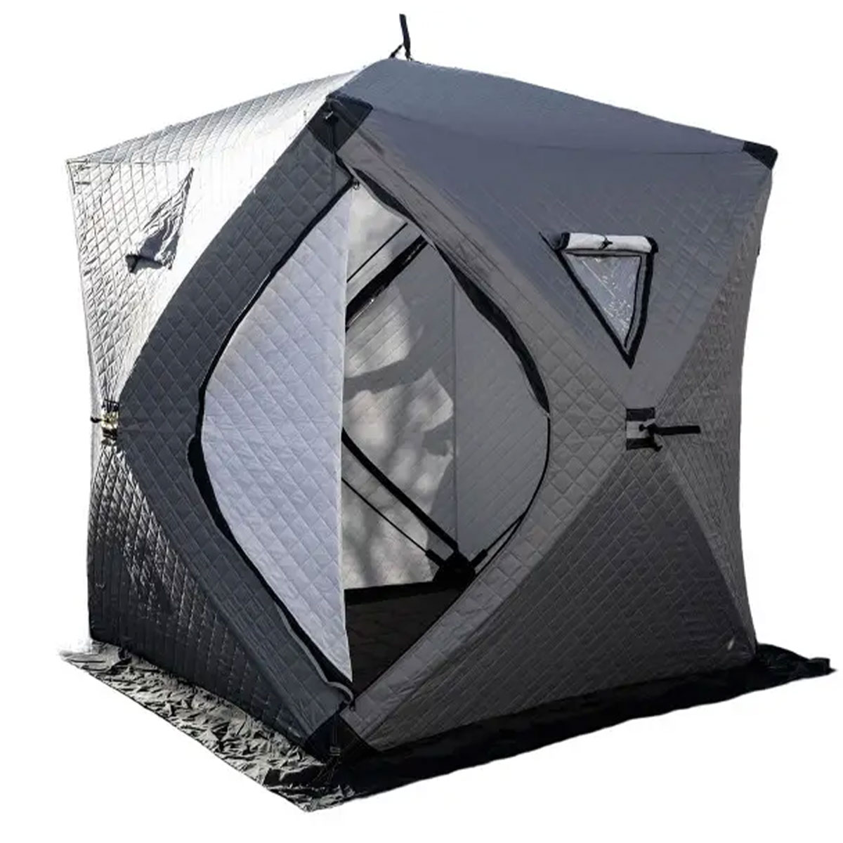 LU-BD18G-1-1 Намет зимовий утеплений "куб" 210х210х210 для рибалки туризму кемпінгу та подорожей Сірий LU-BD18G - Зображення 1
