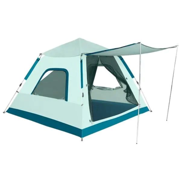 3-місний кемпінговий намет з тентом 235*235*155 см синій LU005BL