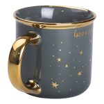 Чашка порцелянова із золотим обідком та позолоченою ручкою 320 (мл) Good life Зелена RX-N231506GR - Зображення 2