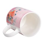 Чашка порцелянова з квітковим принтом 400 (мл) для чаю та кави Рожева RX-N240139P - Зображення 2