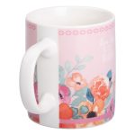 Чашка порцелянова з квітковим принтом 400 (мл) для чаю та кави Рожева RX-N240139P - Зображення 3