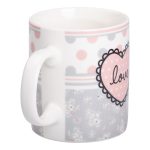 Чашка порцелянова 400 (мл) чашка для кави та чаю з написом та серцем Lugi RX-N240143GKV - Зображення 2