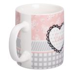 Чашка порцелянова 400 (мл) чашка для кави та чаю з написом та серцем Lugi RX-N240143GRE - Зображення 2