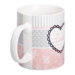 Чашка порцелянова 400 (мл) чашка для кави та чаю з написом та серцем Lugi RX-N240143PKV - Зображення 2