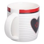 Чашка порцелянова 400 (мл) для чаю та кави з серцем Lugi RX-N240147WB - Зображення 2