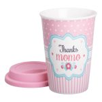 Стакан порцелянаовий 420 мл з силіконовою кришкою Thanks momo RX-N240288TM - Зображення 2