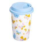 порцелянаовий стакан із силіконовою кришкою та отвором для трубочки 420 мл Білий RX-N240546W - Зображення 2