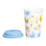 порцелянаовий стакан із силіконовою кришкою та отвором для трубочки 420 мл Білий RX-N240546W - Зображення 3