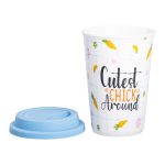 порцелянаовий стакан із силіконовою кришкою та отвором для трубочки 420 мл RX-N240546CA - Зображення 3