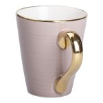 Чашка порцелянова із золотим обідком та позолоченою ручкою 320 (мл) Кремова RX-N240624CR - Зображення 2