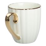 Чашка порцелянова із золотим обідком і золотою ручкою 420 (мл) М'ятний RX-N240629M - Зображення 2