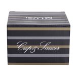 порцелянова чашка з чорним блюдцем 200 мл RX-N24708WH - Зображення 4