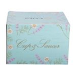 порцелянова чашка з блюдцем 250 мл з квітами Рожева RX-N24723P - Зображення 4