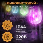 Гірлянда вулична у стилі ретро світлодіодна мультиколор S14 на 10 LED ламп завдовжки 5 метрів S14ML - Зображення 2
