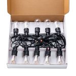 Гірлянда вулична у стилі ретро світлодіодна мультиколор S14 на 10 LED ламп завдовжки 5 метрів S14ML - Зображення 9