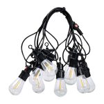 Гірлянда вулична у стилі ретро світлодіодна жовта S14 на 10 LED ламп завдовжки 5 метрів S14Y