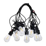 Гірлянда вулична у стилі ретро світлодіодна жовта S14 на 10 LED ламп завдовжки 5 метрів S14Y - Зображення 9