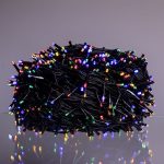 Новорічна гірлянда вулична 100 м 1000 LED з сонячною батареєю чорний провід Мультиколір SB1000L100MBML - Зображення 3