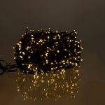 Новорічна гірлянда вулична 100 м 1000 LED із сонячною батареєю 8 режимів роботи чорний провід Жовте світло SB1000L100MBY - Зображення 2