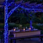 Новорічна гірлянда вулична 30 м 300 LED з сонячною батареєю чорний провід Синій SB300L30MBBL - Зображення 3