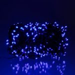 Новорічна гірлянда вулична 30 м 300 LED з сонячною батареєю чорний провід Синій SB300L30MBBL - Зображення 2