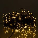 Новорічна гірлянда вулична 30 м 300 LED з сонячною батареєю чорний провід Жовтий SB300L30MBY - Зображення 2