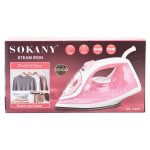 Праска парова ручна для одягу 1500 Вт з металокерамічною підошвою Рожева Sokany SK-11044 - Зображення 8