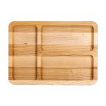 Дошка для подачі дерев'яна 30×20 см прямокутна на 3 секції, ясен T31W200