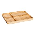 Дошка для подачі дерев'яна 30×20 см прямокутна на 3 секції, ясен T31W200 - Зображення 3