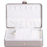 Скринька для прикрас з еко шкіри 16×11×4.7 см органайзер для ювелірних виробів HP-5-30GOLD