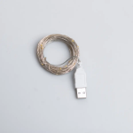 Гірлянда роса 10 метрів USB на 100 led світлодіодів крапля на білому дроті жовта USB100L10MWY - Зображення 6