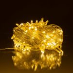 Новорічна гірлянда кімнатна нитка 10 м 120 LED кімнатна гірлянда білий провід Жовте світло W120LED10MWY - Зображення 2