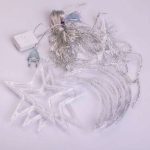 Електрична гірлянда Зірка штора 3 метри на вікно для фотозон мультиколор WYF11ML