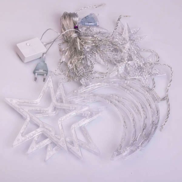 Електрична гірлянда "Зірка" штора 3 метри для вікна фотозон, мультиколор WYF11ML