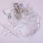 Електрична гірлянда Зірка штора 3 метри на вікно для фотозон синя WYF11BL - Зображення 8