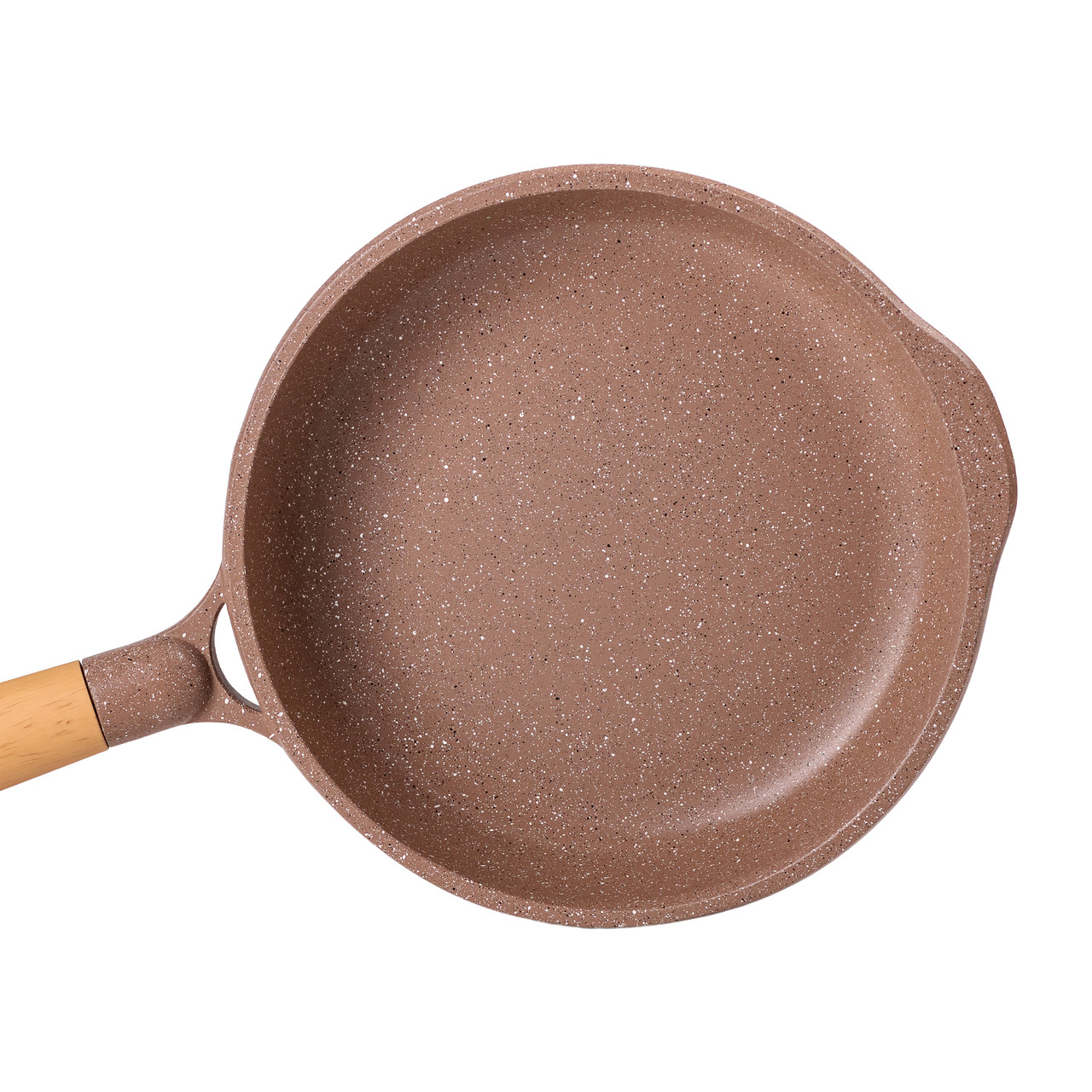 Алюмінієва сковорода 1,8 л мармурова з антипригарним покриттям Ø 24 см кавова MGC HP-4-423CO - Зображення 2