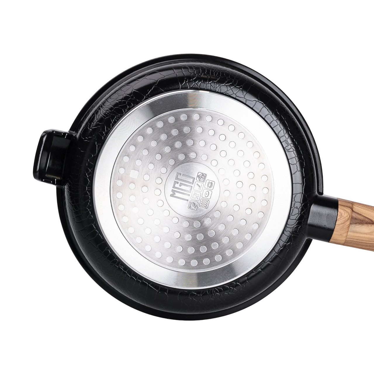 Алюмінієва сковорода 1 л з керамічним покриттям антипригарним Ø 20 см чорна MGC HP-4-456B - Зображення 3