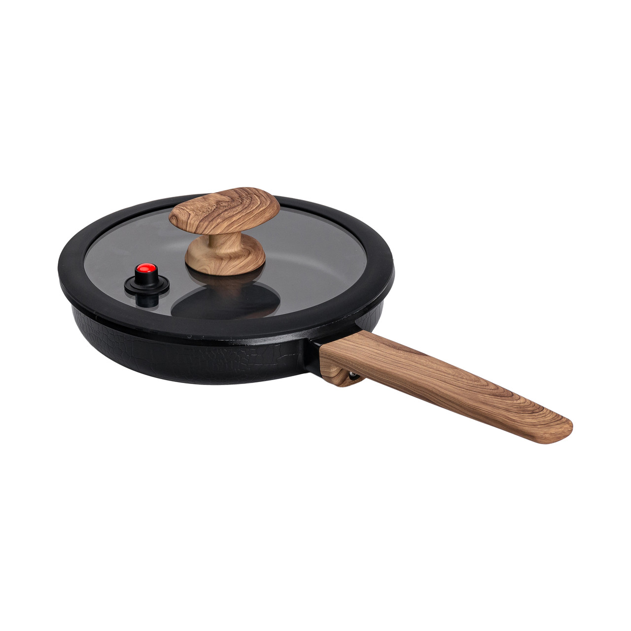 Алюмінієва сковорода 1 л з керамічним покриттям антипригарним Ø 20 см чорна MGC HP-4-456B - Зображення 5