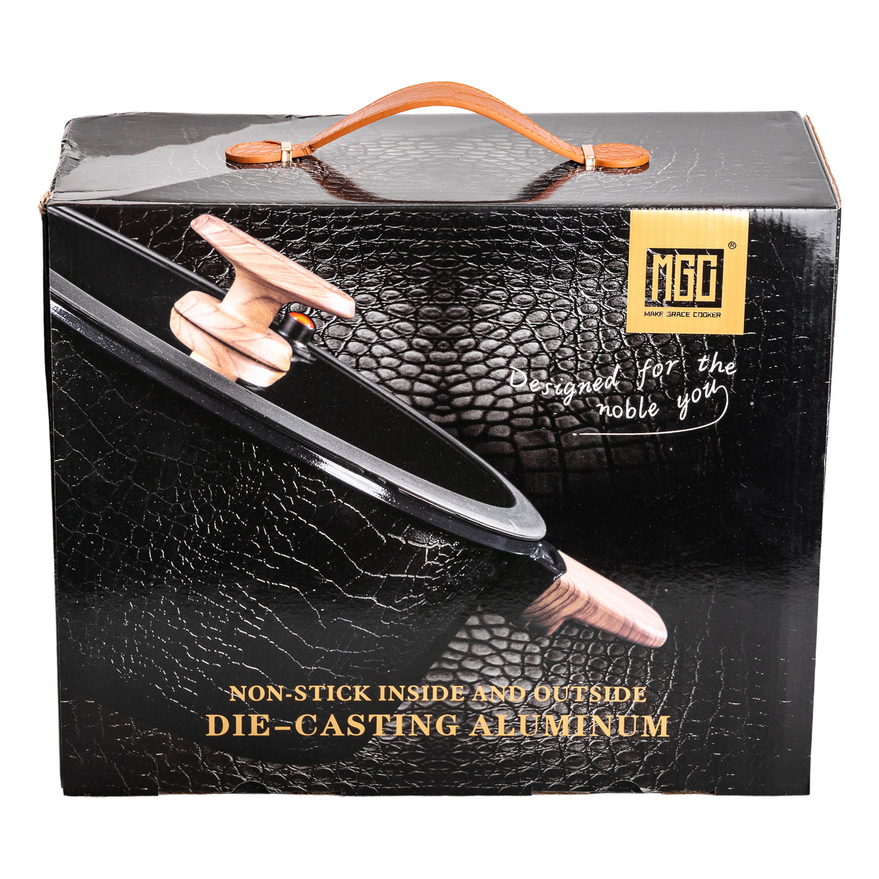 Алюмінієва сковорода 1 л з керамічним покриттям антипригарним Ø 20 см чорна MGC HP-4-456B - Зображення 7