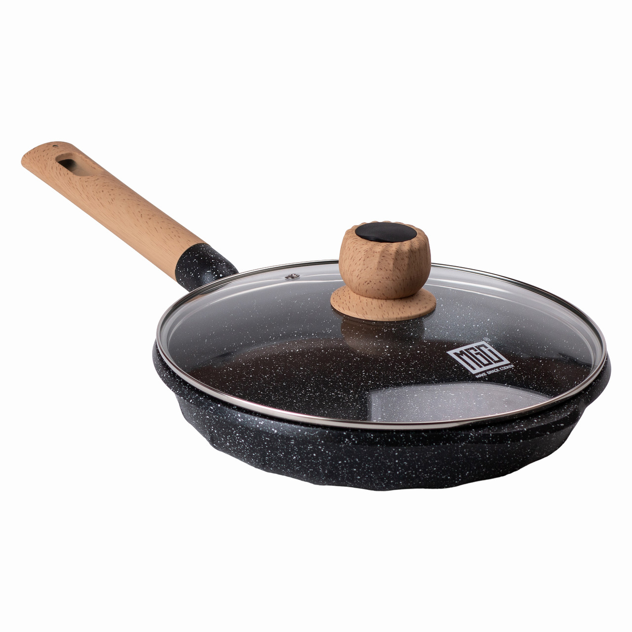 Алюмінієва сковорода 2,2 л з мармуровим антипригарним покриттям Ø 26 см MGC Black HP-4-424B - Зображення 1