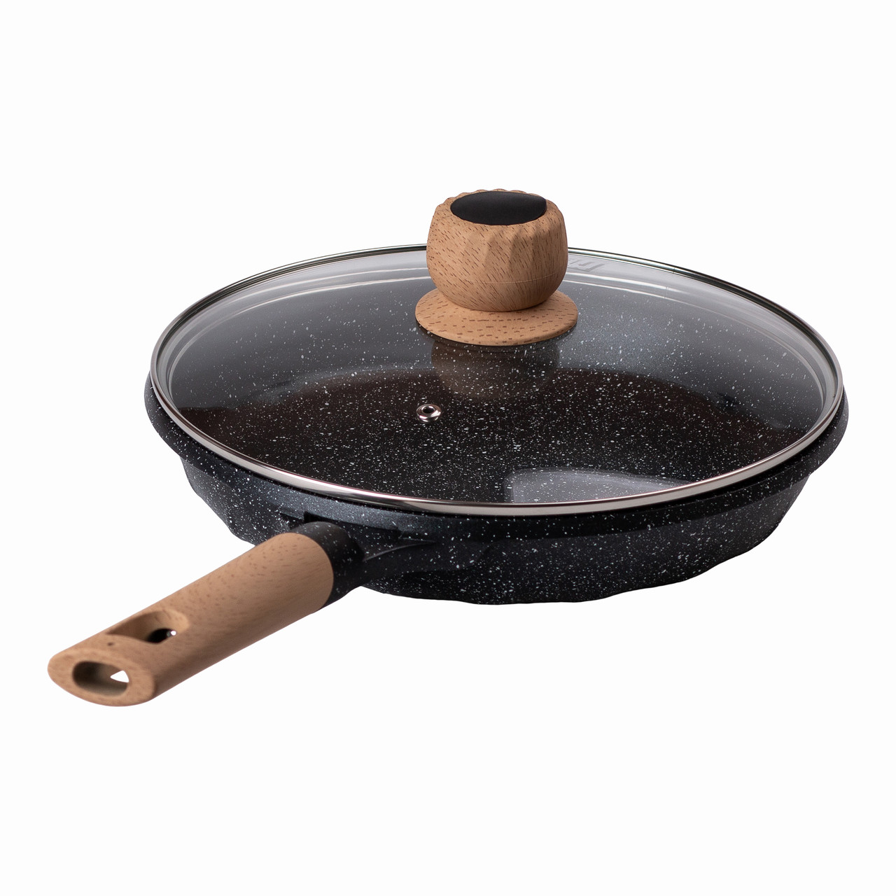 Алюмінієва сковорода 2,2 л з мармуровим антипригарним покриттям Ø 26 см MGC Black HP-4-424B - Зображення 5