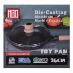 Алюмінієва сковорода 2,2 л з мармуровим антипригарним покриттям Ø 26 см MGC Black HP-4-424B - Зображення 7
