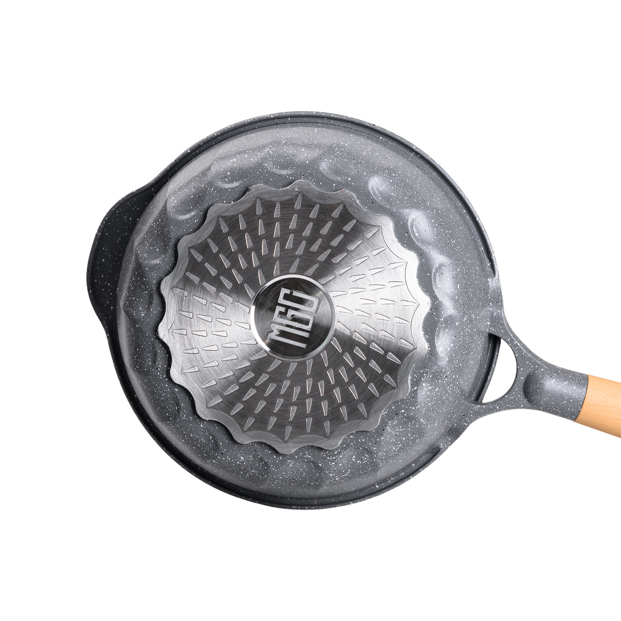 Алюмінієвий сотейник 2,7 л з мармуровим антипригарним покриттям Ø 24 см сотейник з товстим дном MGC сірий HP-4-436G - Зображення 3